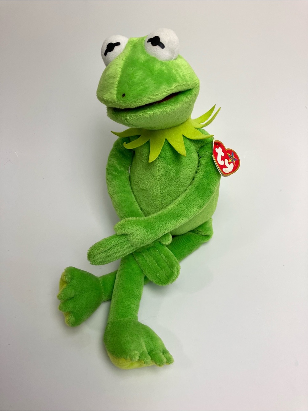 TY Beanie Buddies Kermit 2013 16'' with Tag Medium Plush The Muppets Disney